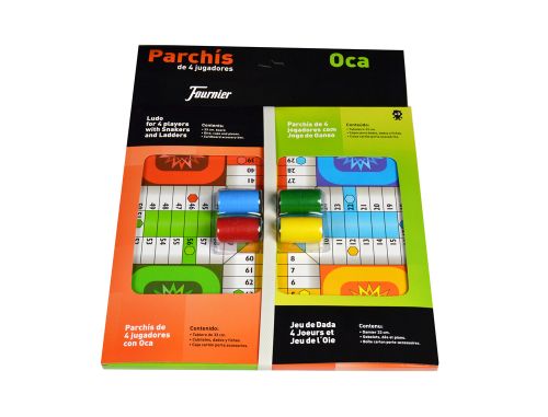Parchis fournier com jogo do ganso tabuleiro pequeno 42,5x33x4,45x33x4,4 cm , Fournier , 43758 , 8420707294717